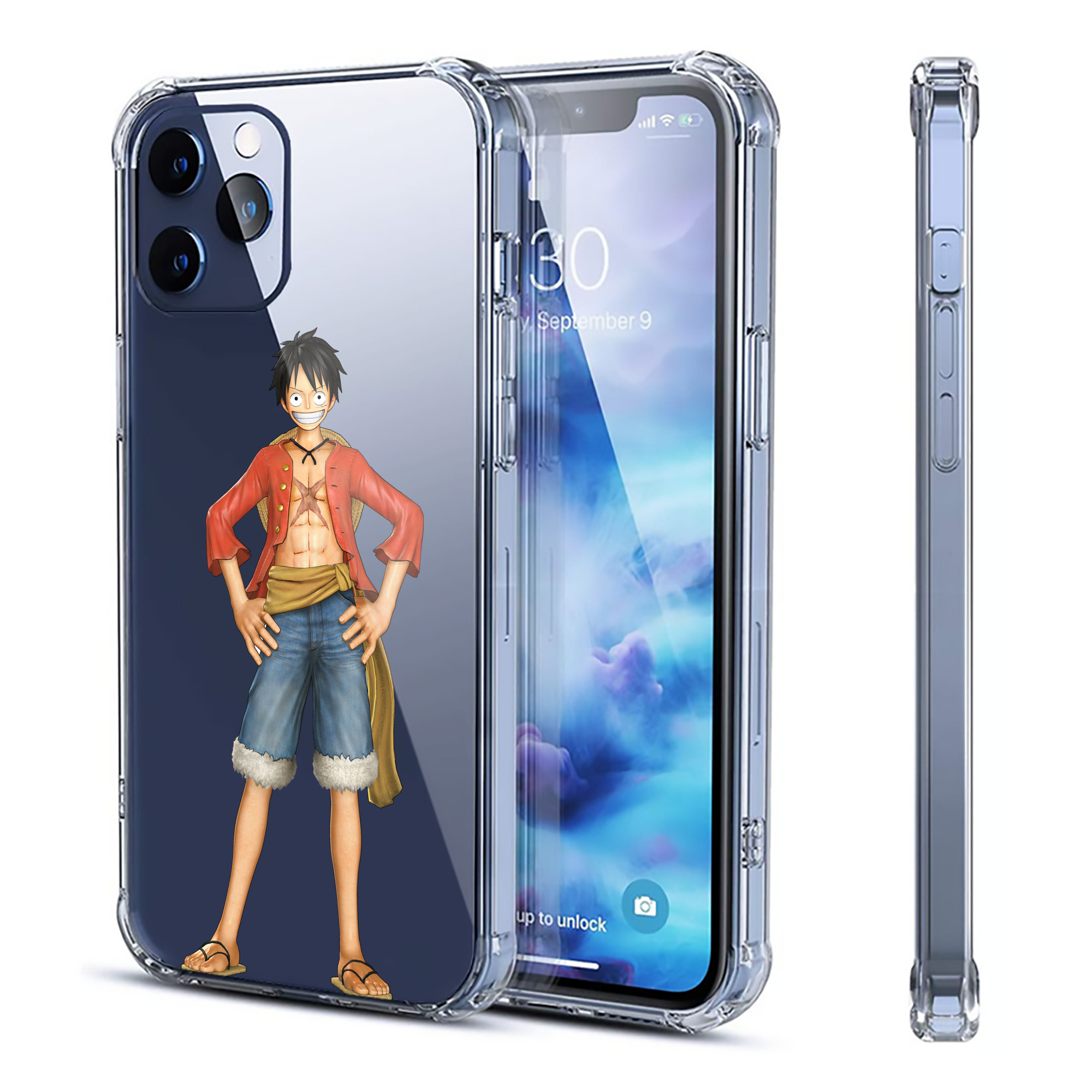 （画像用） ワンピース モンキー・D・ルフィ ONE PIECE Monkey D. Luffy 【iPhone 12シリーズ対応】透明スマホケース（クリアソフトケース）